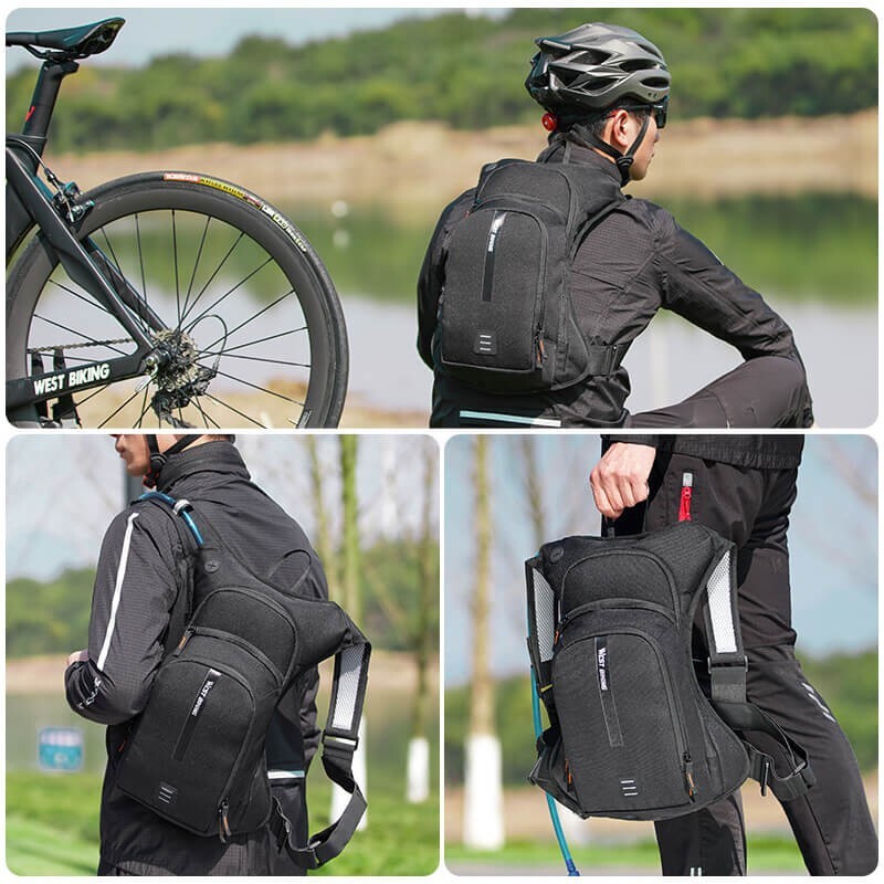 WEST BIKING 2L Water Bladder Bag 10L Cycling Hiking Hydration Pack Backpack