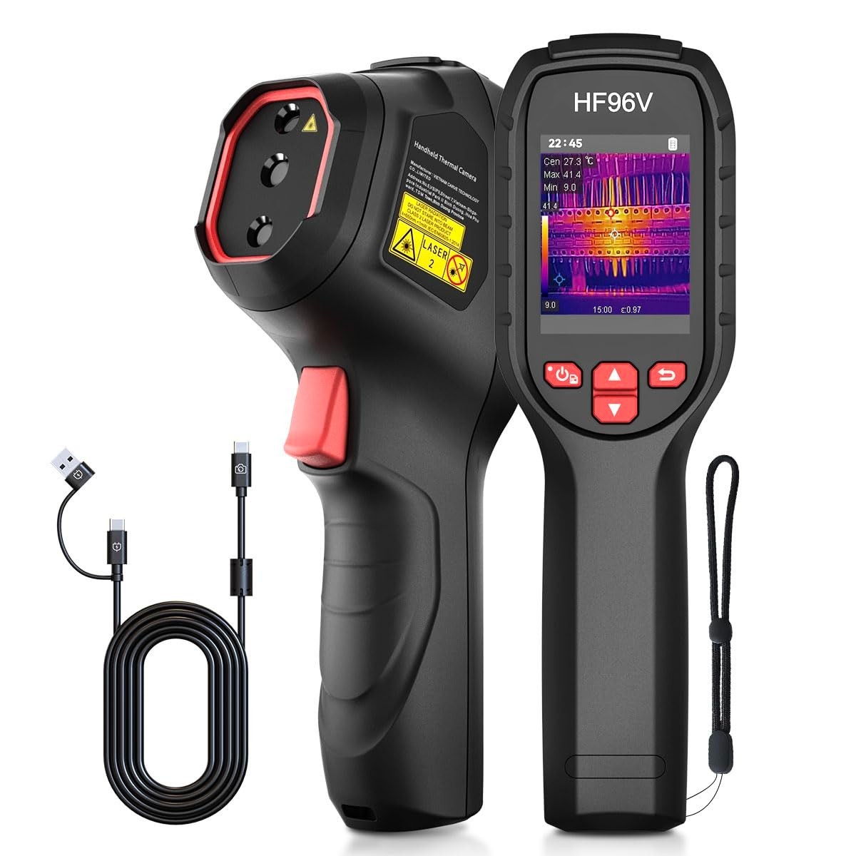 HF96V Thermal Camera with Visual Camera, 240 * 240 Super Resolution, 96 x 96 ...