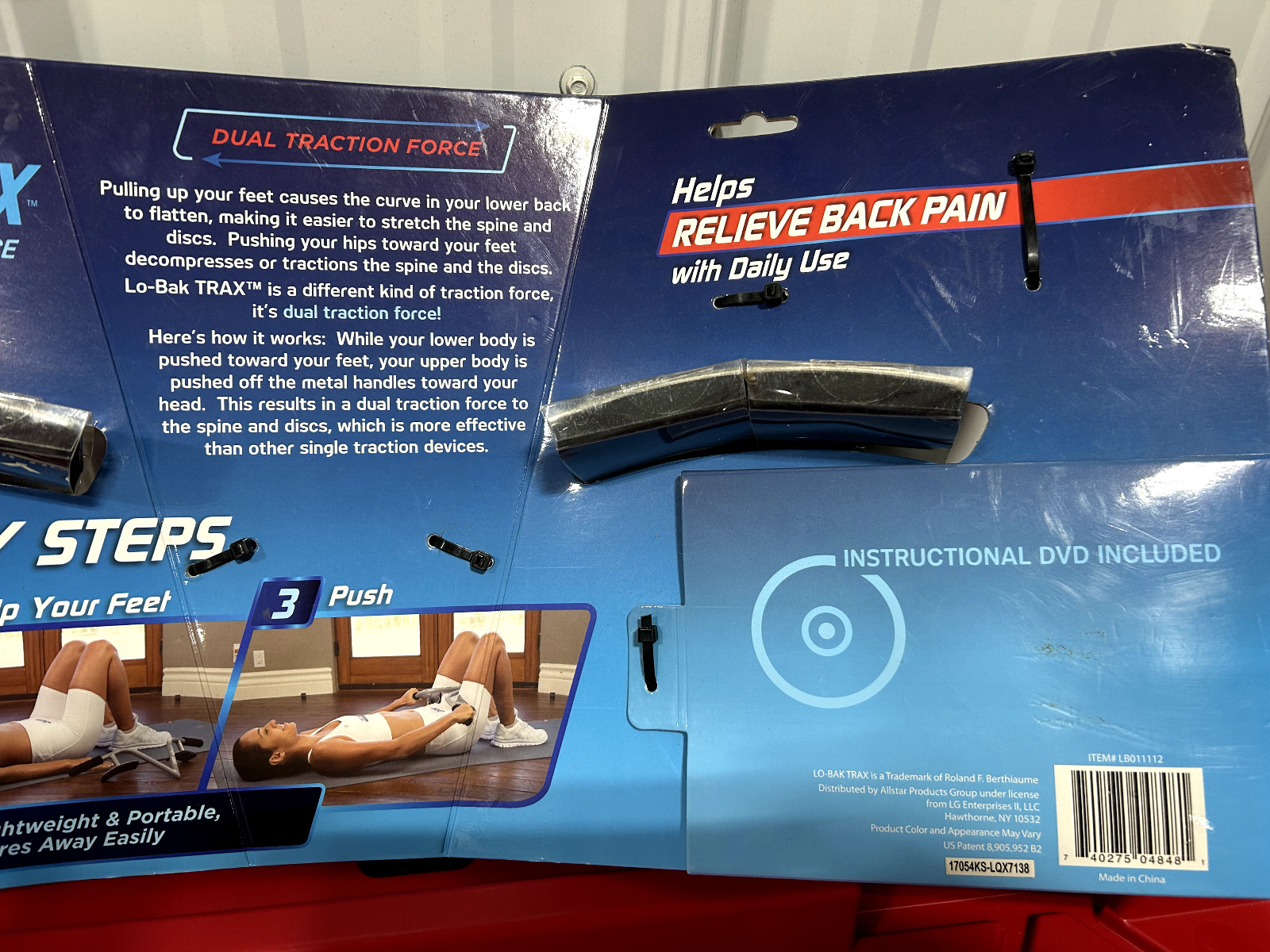Lo-Bak TRAX Portable Spinal Traction Device FDA Cleared Sciatica HernDisk Relief