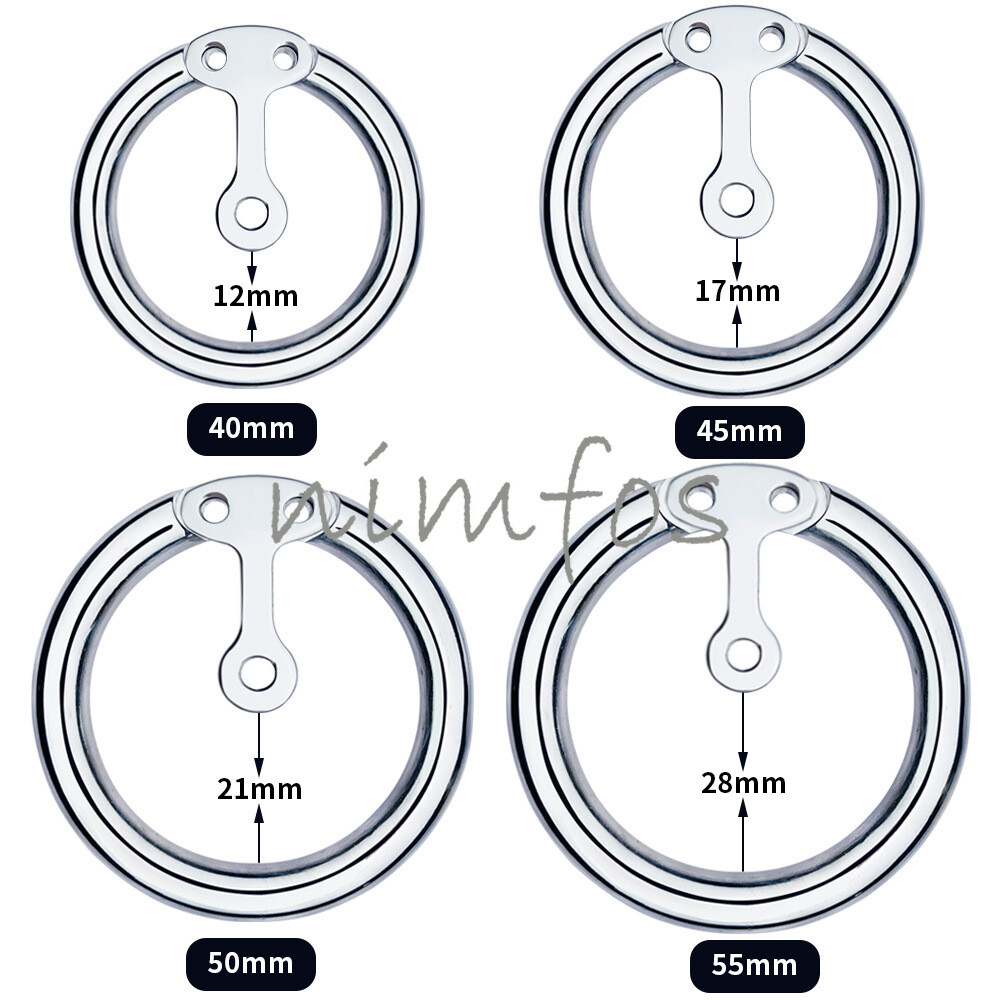 New Solid Steel Ball Inverted Cage with Removable 12mm Male Chastity Device