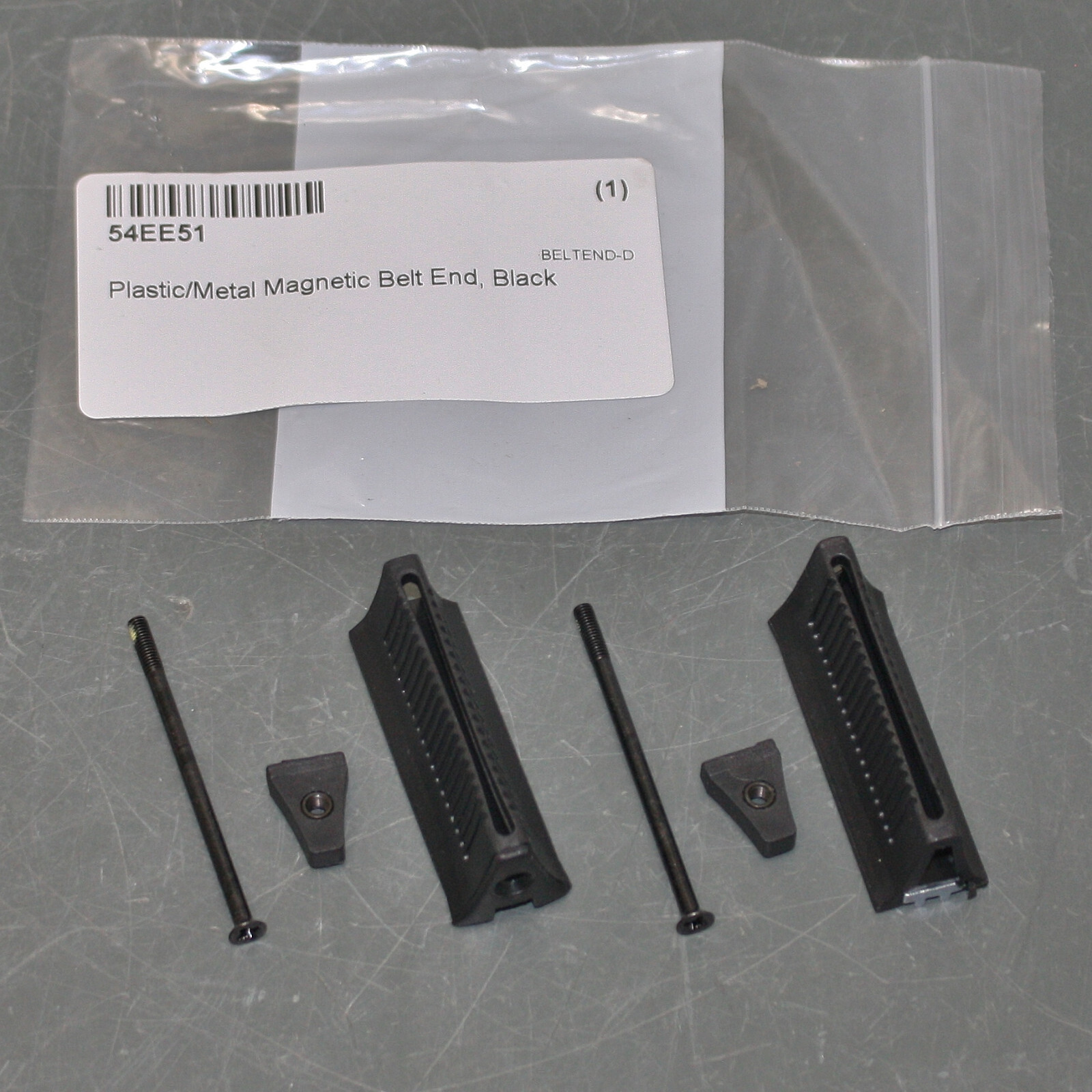 (2) Tensabarrier Magnetic Belt Barrier End BELTEND-D, for 2" Belt, Black Plastic