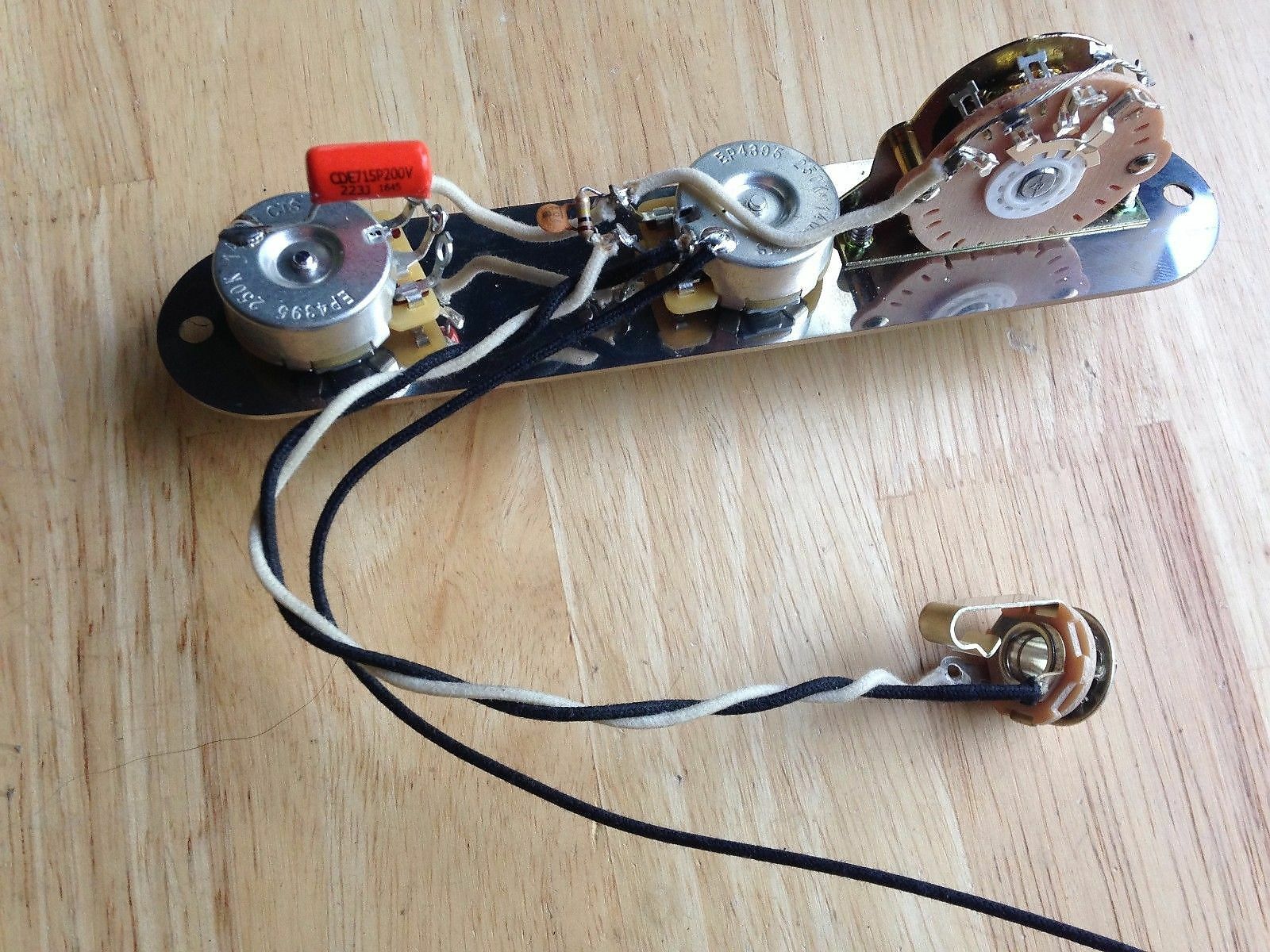 Fender Telecaster Wiring 250k CTS Pots .022 Orange Drop Treble Bleed Plate/Knobs