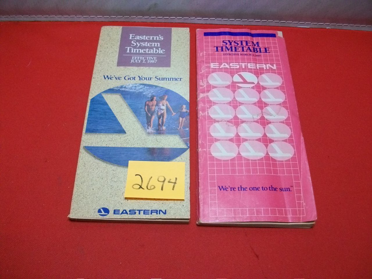 COLLECTIBLE VINTAGE ORIGINAL EASTERN AIRLINES 1987 SYSTEM TIMETABLE BOOKLETS