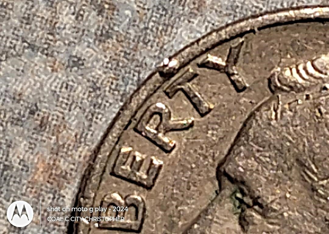 1966 DIME MINT ERROR SMALL CUD ON RIM 10 O'CLOCK OBVERSE