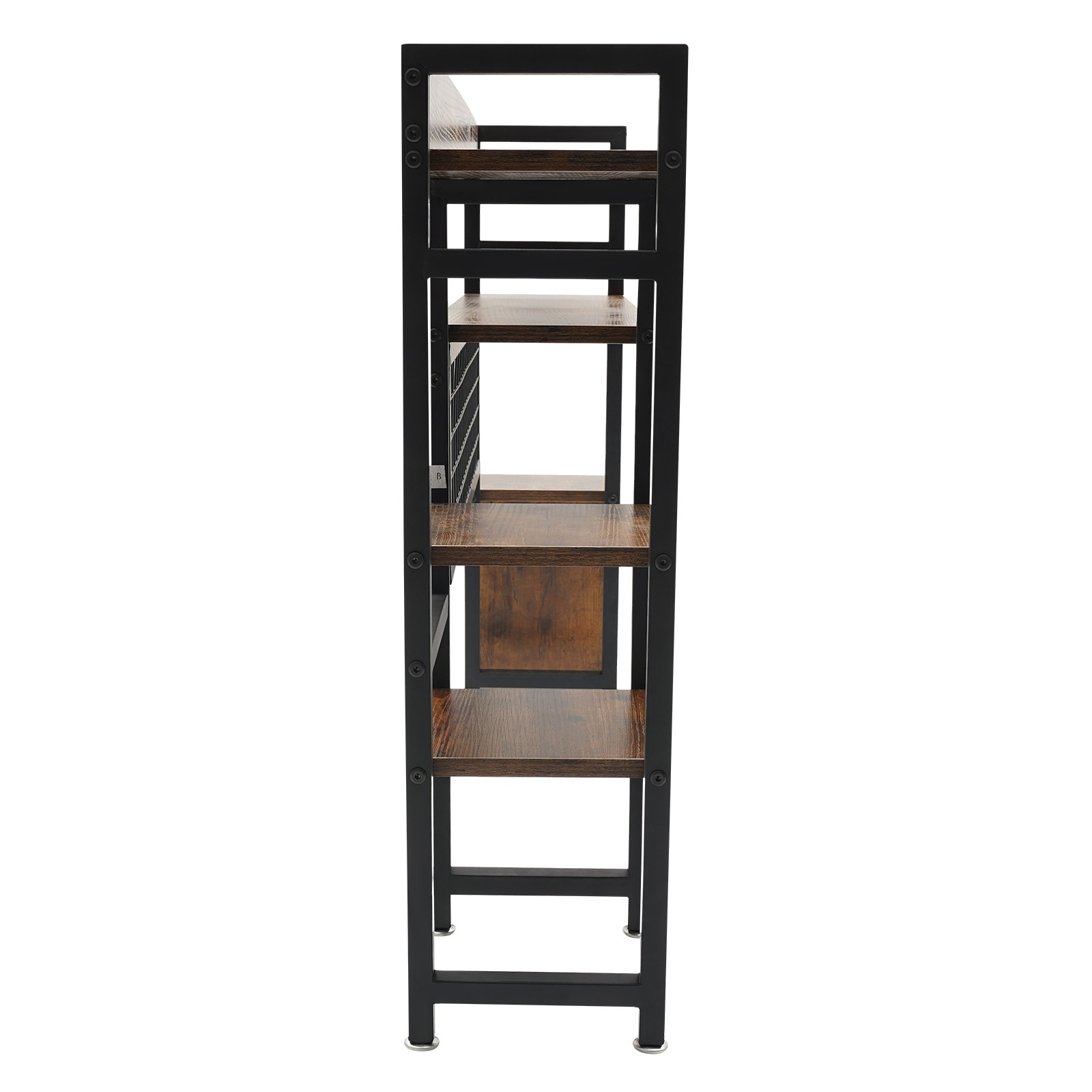 Rustic Desktop Bookshelf Multipurpose Countertop Display Shelf for Office Home