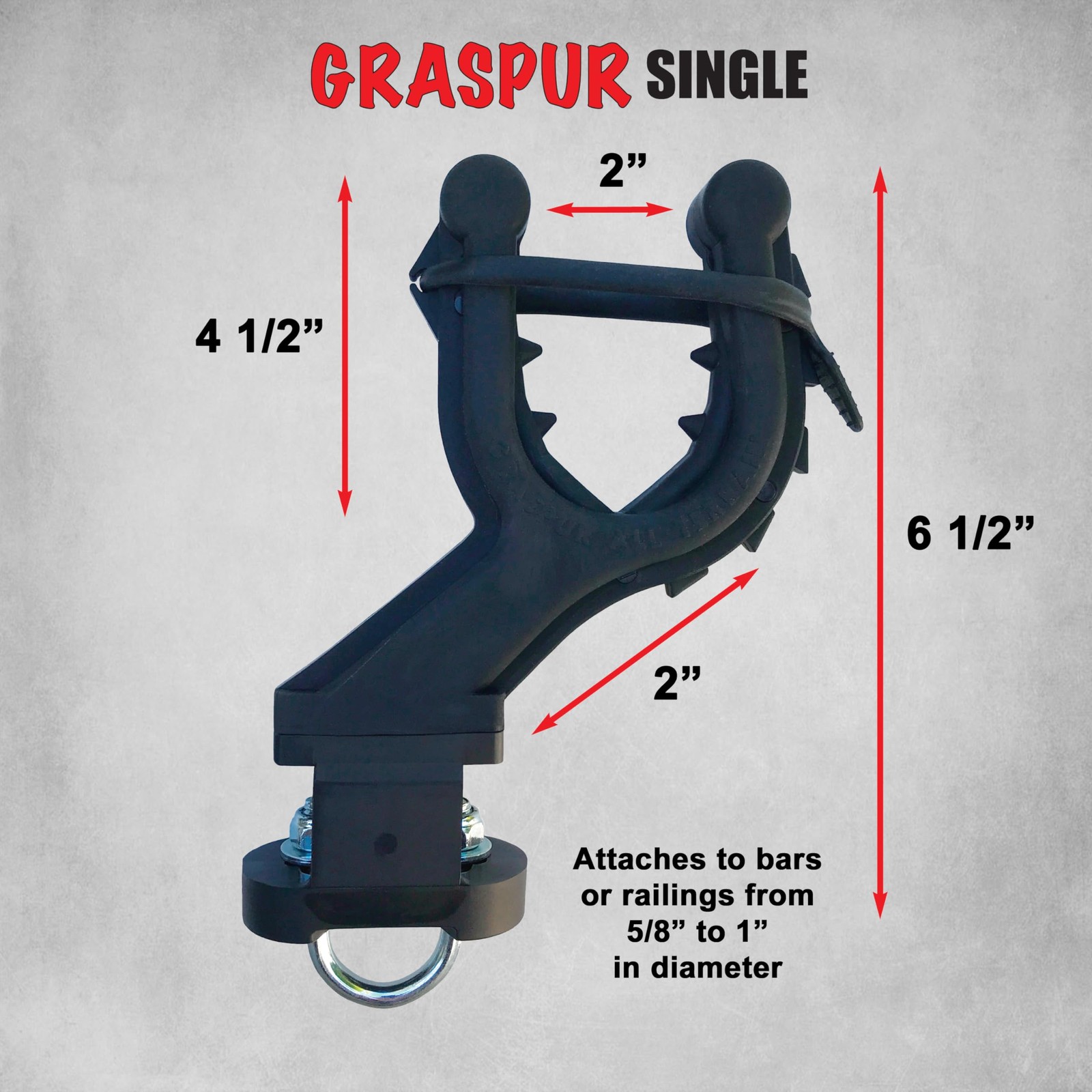 Graspur Single ATV Gun & Bow Rack - Model ATV1