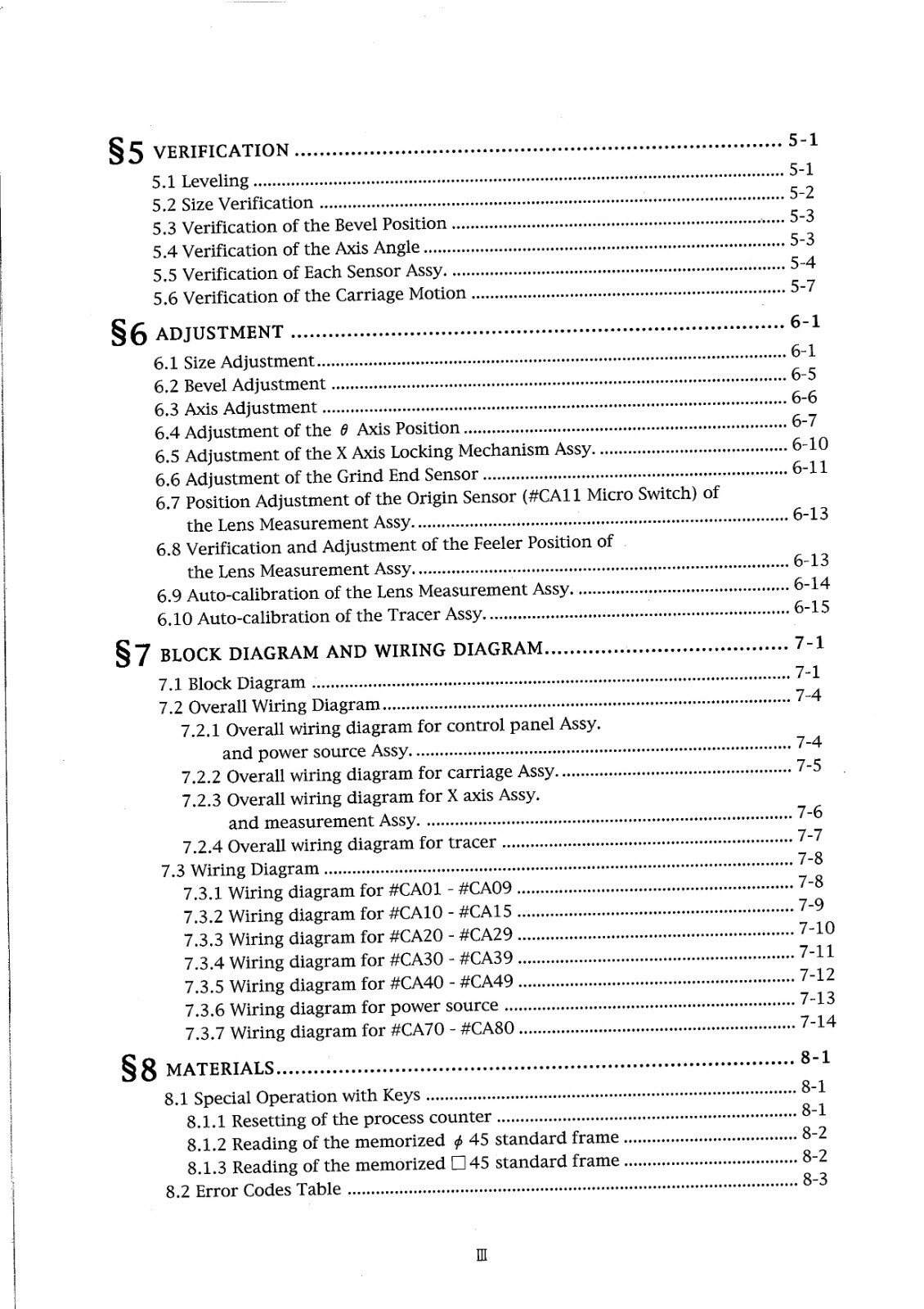 Santinelli Nidek LE 7070 Technical Service Manual