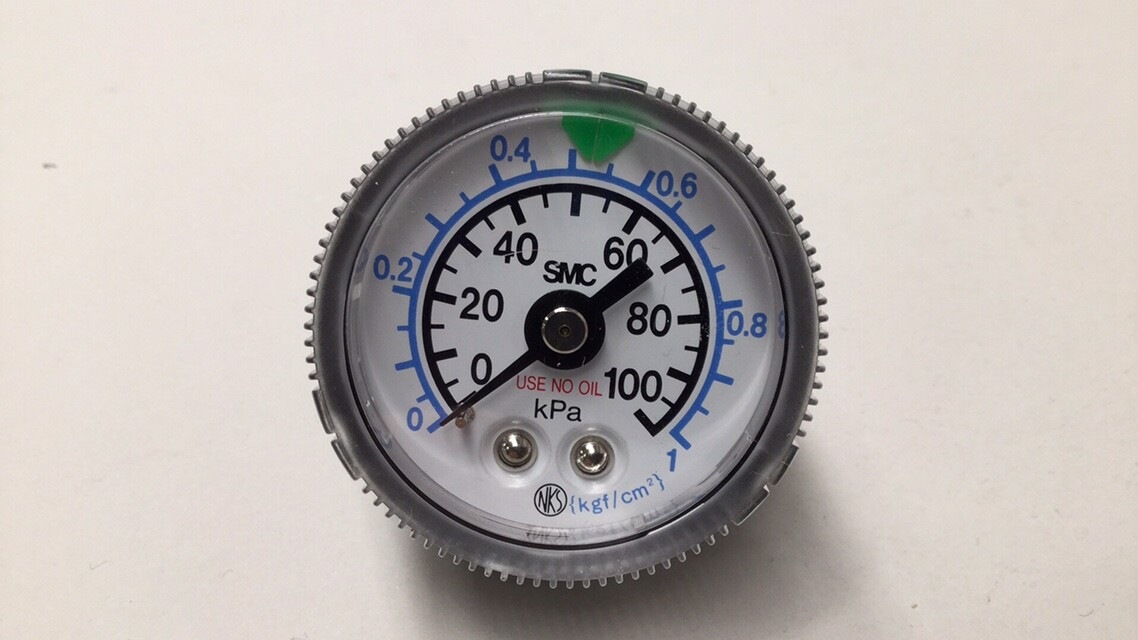 SMC G46-1-02M-X249-PA Pressure Gauge TEL B2024-010896-1 0-100 kPa G46102MX249PA