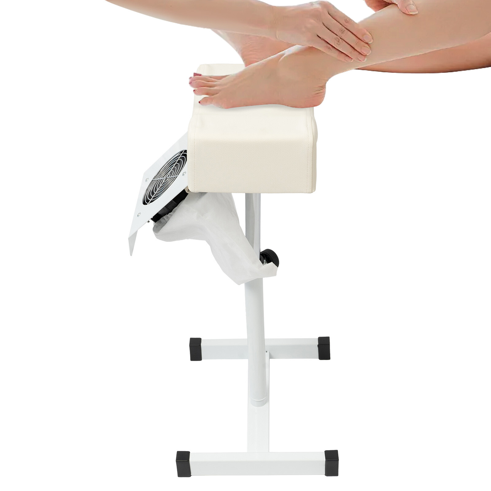 Adjustable Nail Chair With Vacuum Cleaner Freestanding Salon Footrest Lift Stool