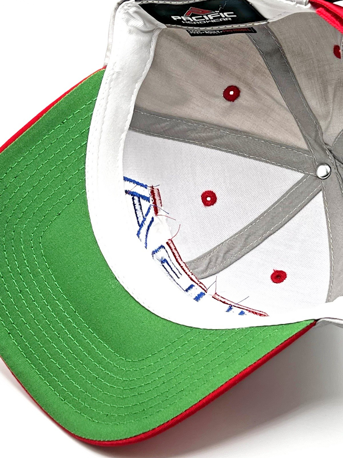 TGA Golf League Strapback Trucker Style Golf Hat Cap Adj. Gray/Red