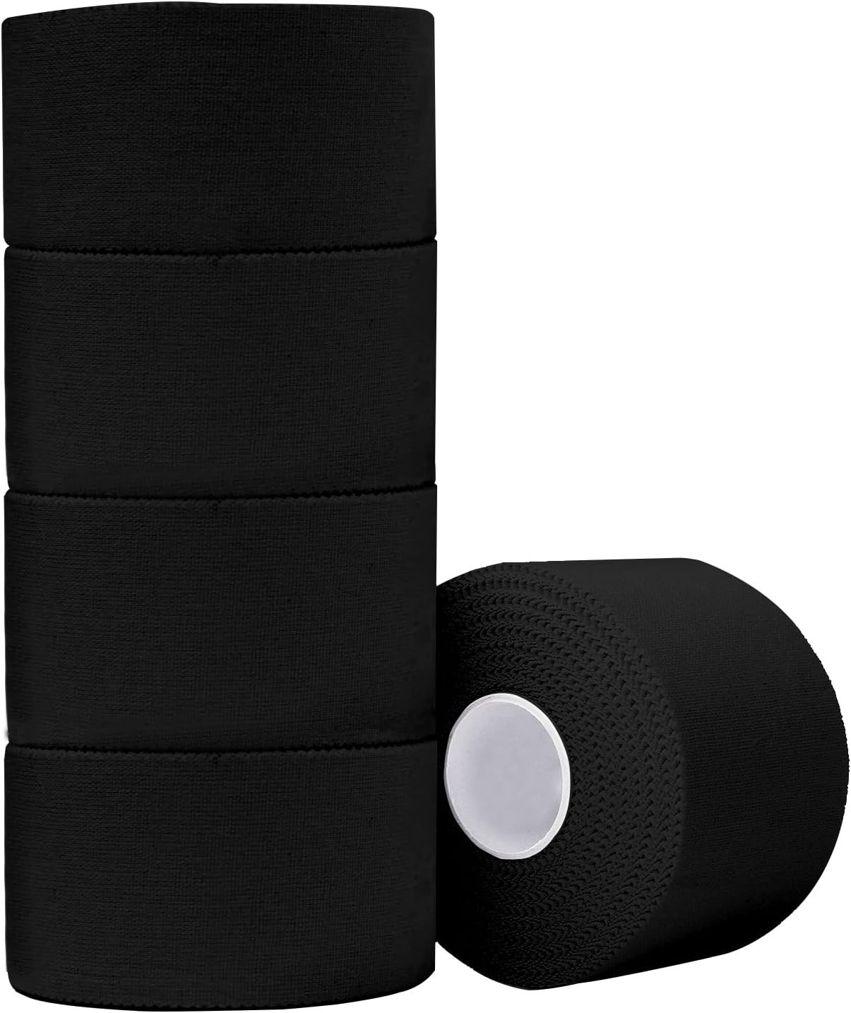 (5 Pack) Black Athletic Sports Tape, Very Strong Adhesive and Hypoallergenic NEW