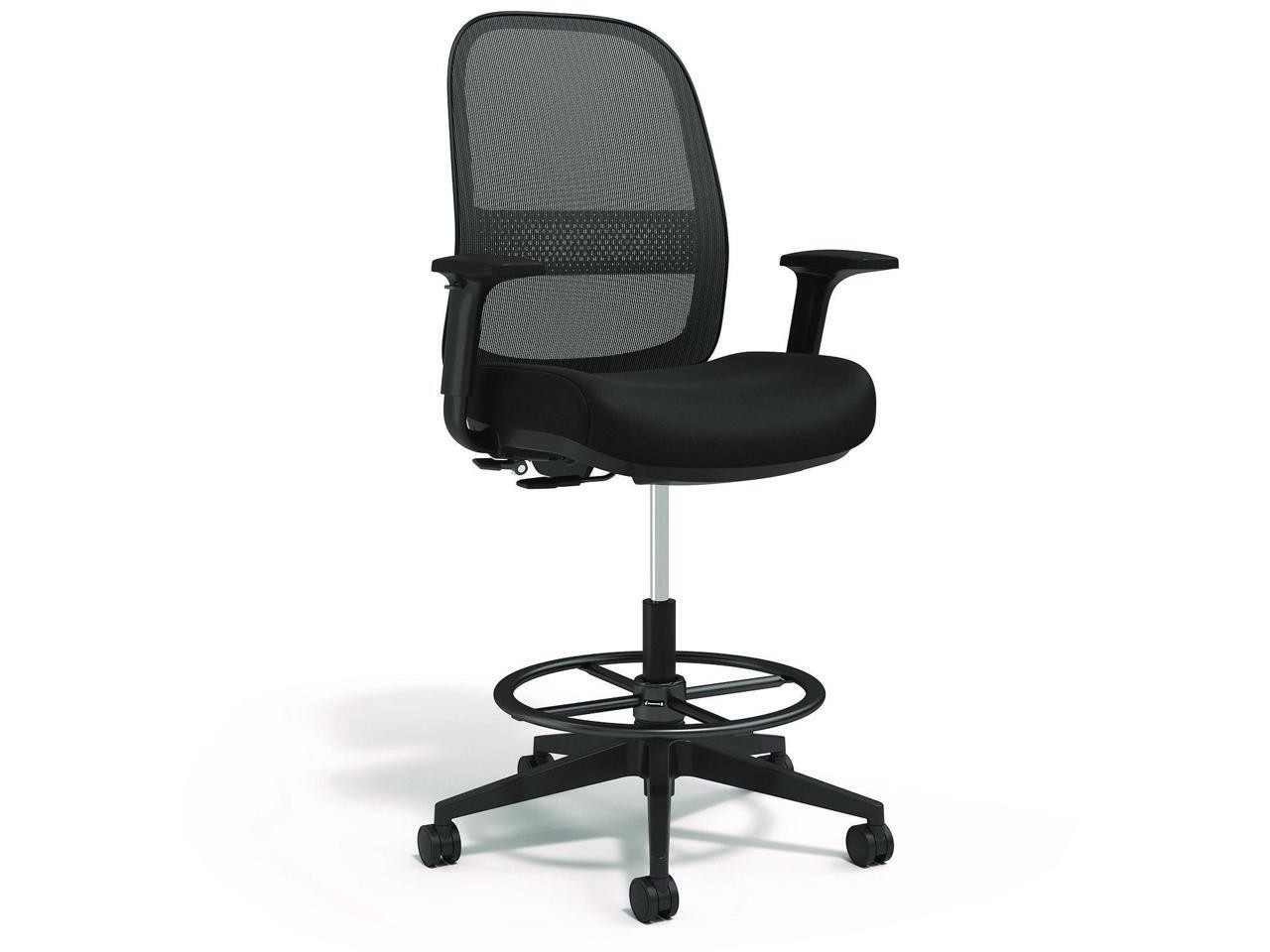 Alera Kempton Fabric Mesh Task Stool - Supports Up to 275 lb - 26.57 to 33.62 Se