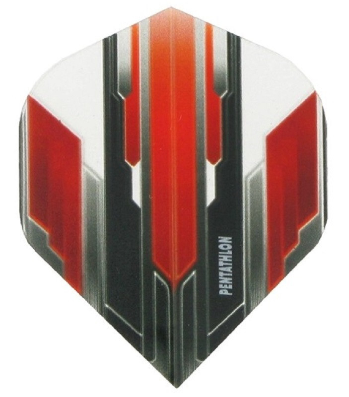 PENTATHLON Red #22 Standard Dart Flights  100 Micron - 5 sets (15 flights)