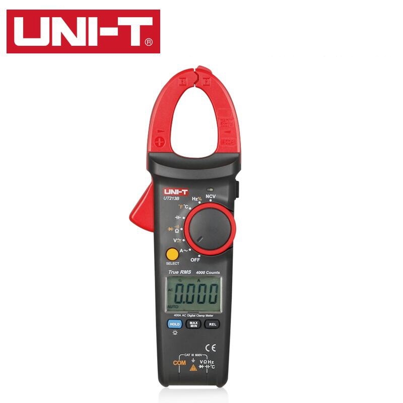 UNI-T UT213B Digital Clamp meter True RMS current 400A AC DC Cap Temp Tester