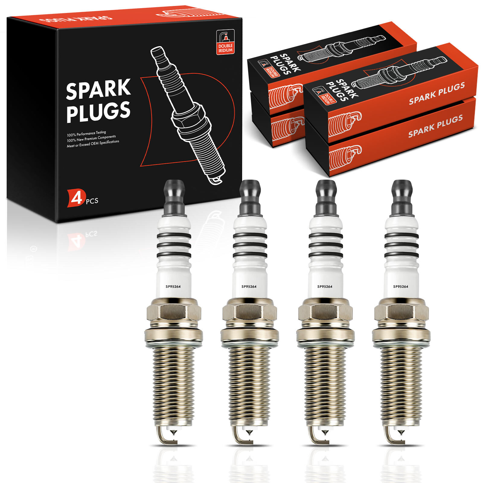 4Pcs High Performance Double Iridium Spark Plugs for Mitsubishi Outlander 14-20