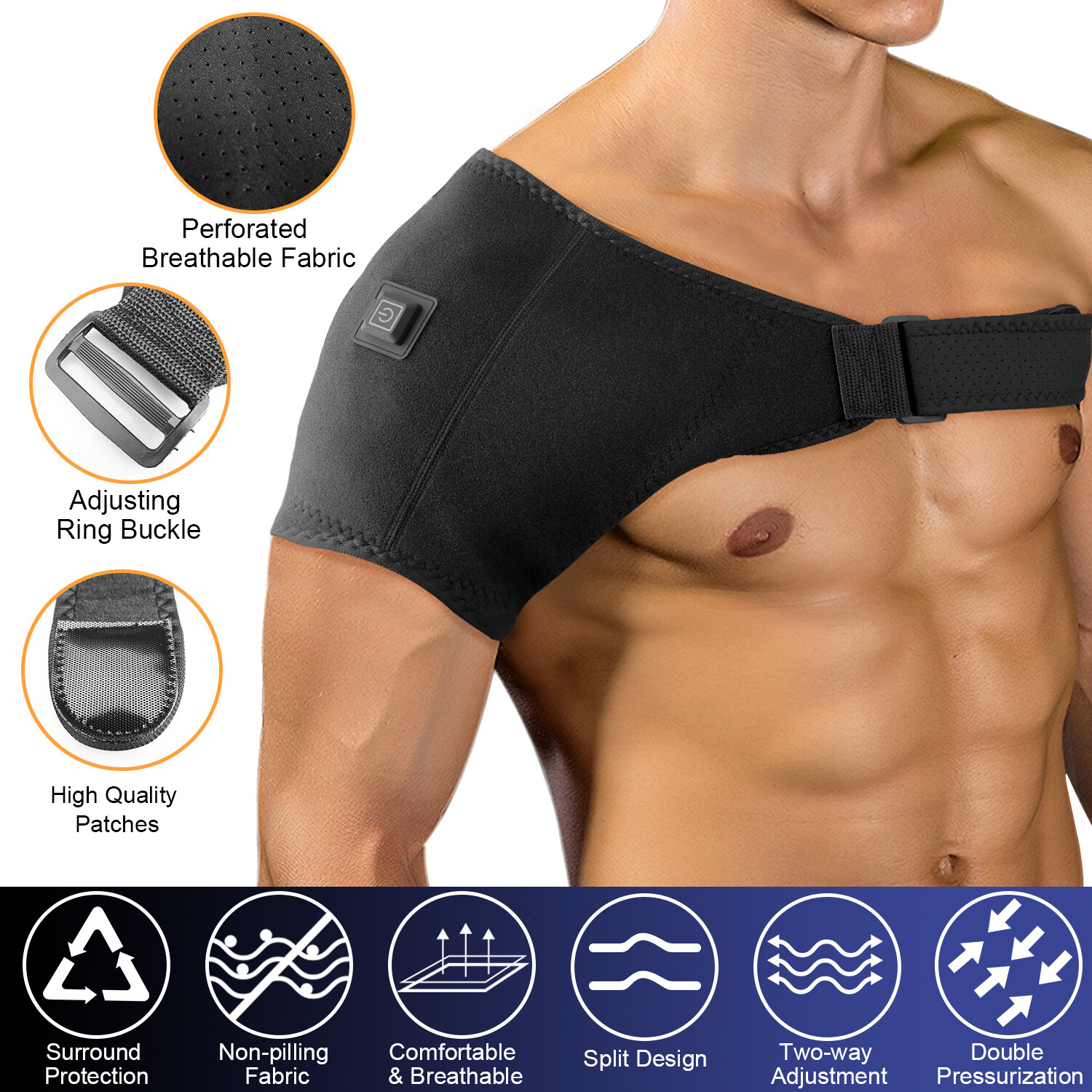 Shoulder Brace for Torn Rotator Cuff for Men and Women -Support & Pain Relief