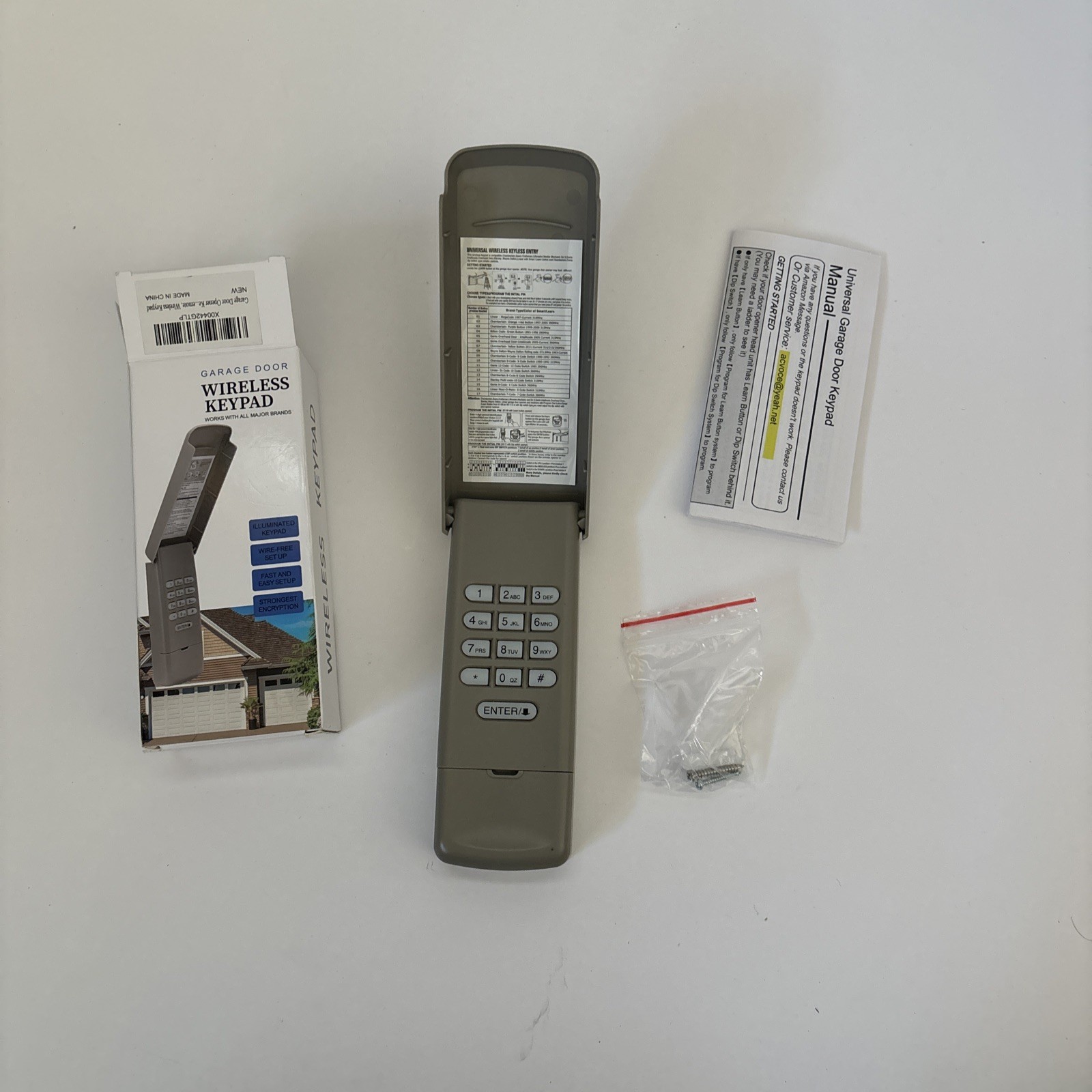 Universal Garage Door Wireless Keypad