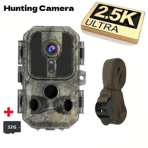 24MP 2.5K Hunting Game Trail Camera IP66 Wildlife Cam Night Vision +32GB Card