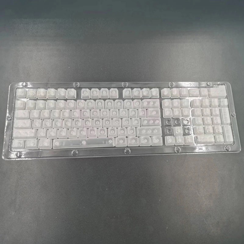 Universal 107 Key Replacement Keycaps Easy Snap On Installation ABS Material