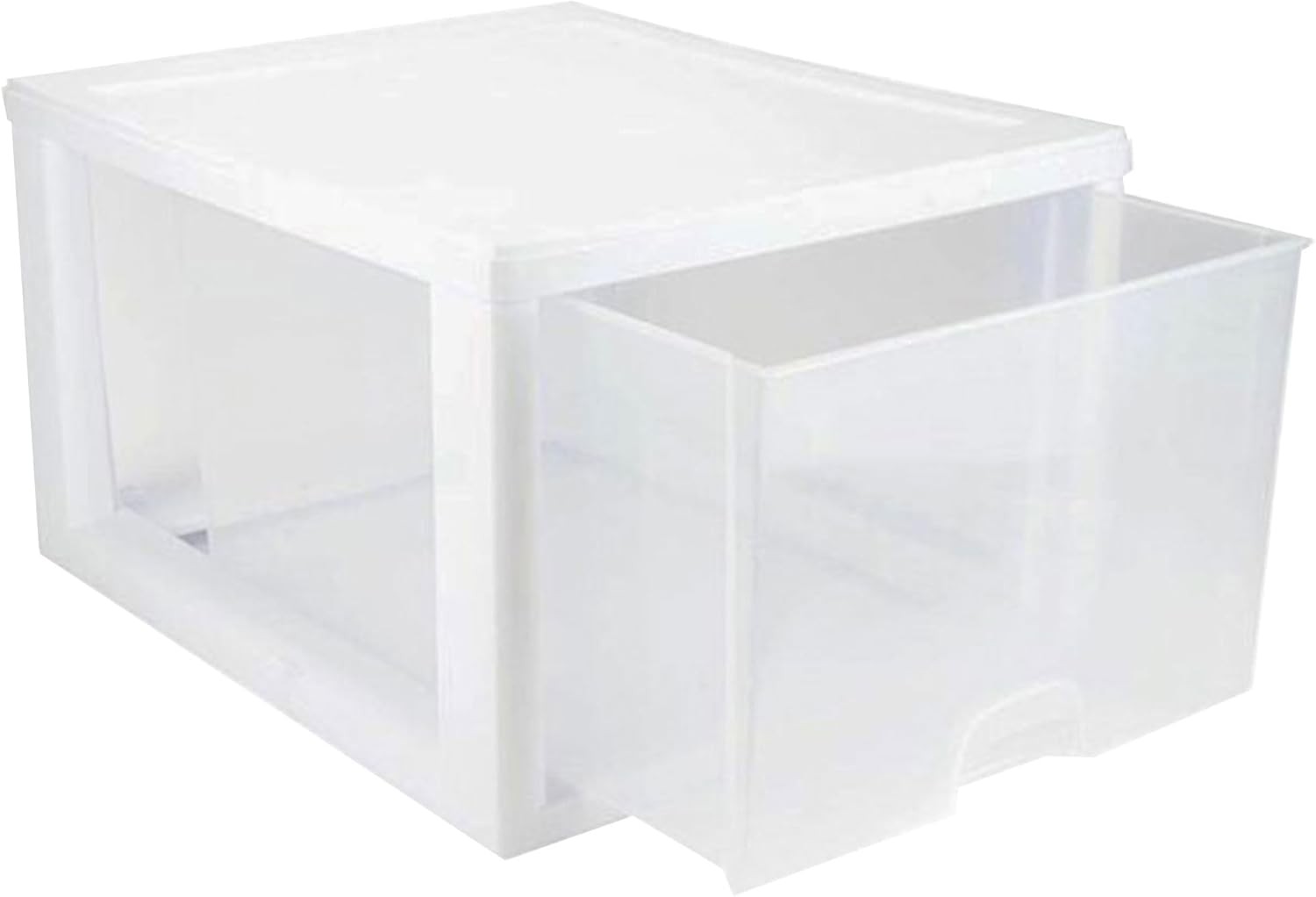 Sterilite 8-Pack 27 Quart Stacking Drawer, Clear Storage Closet Organizer