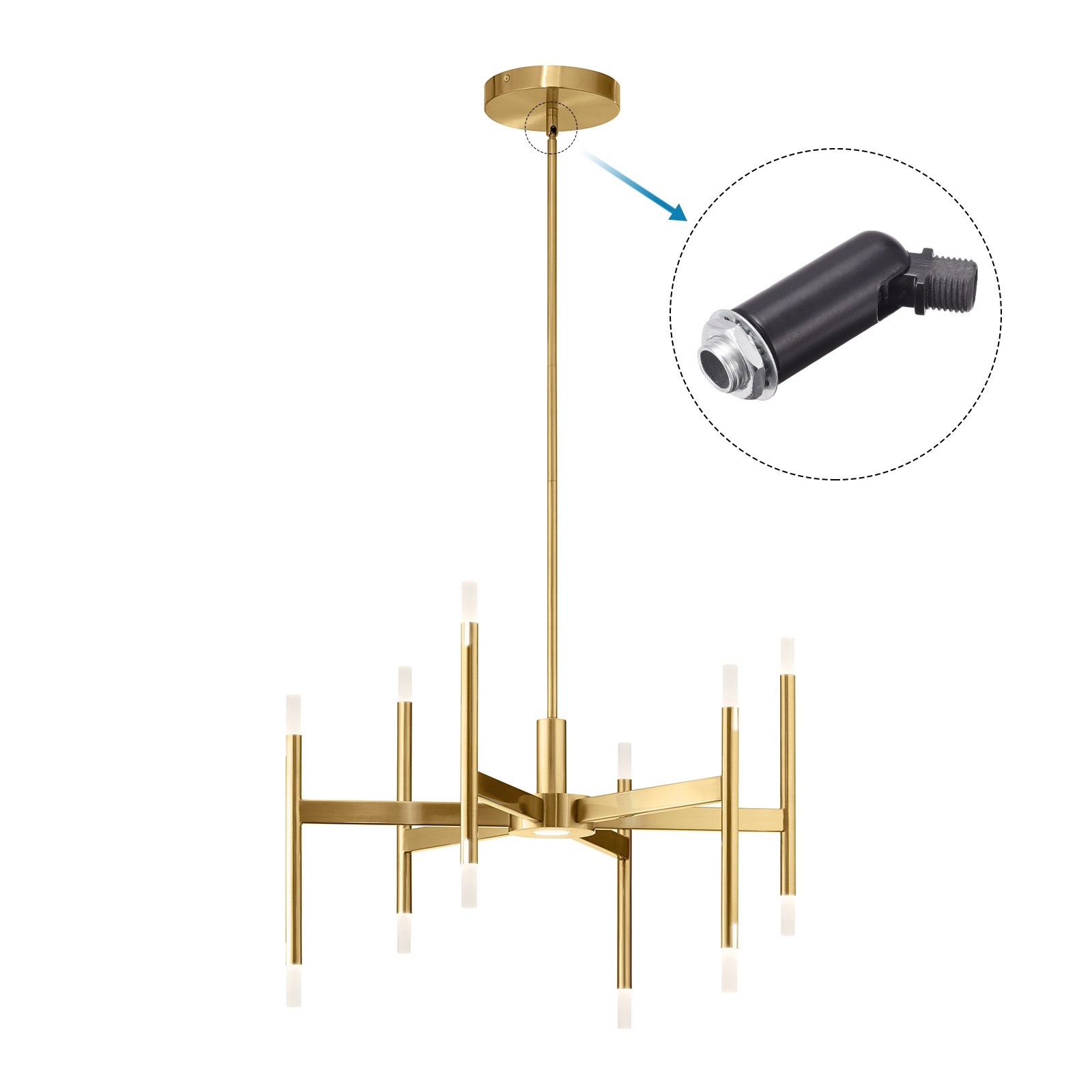 2Packs Sloped Ceiling Adapter 180 Degree Swivel