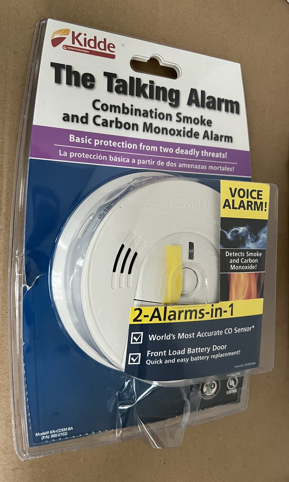 SMOKE ALARM by Kidde Combination Smoke & Carbon Dioxide w Voice Alarm