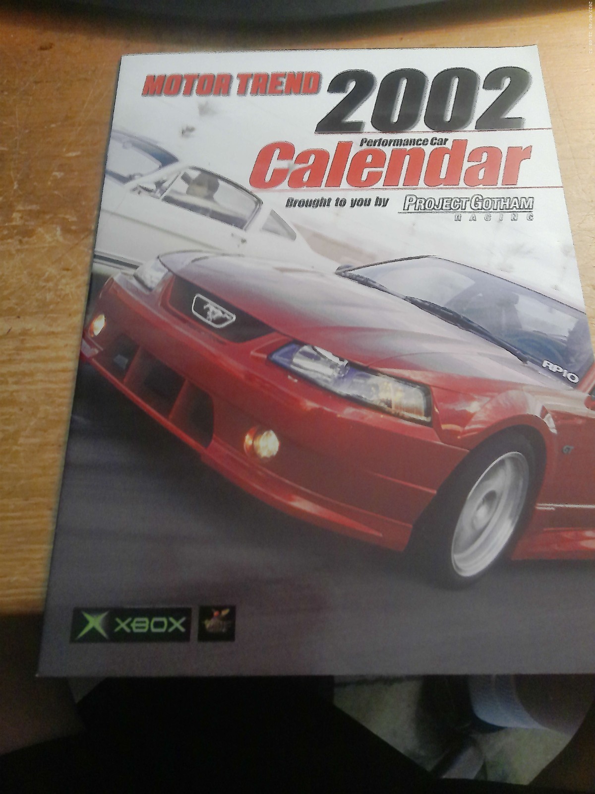 XBOX MOTOR TREND 2002 CALENDAR