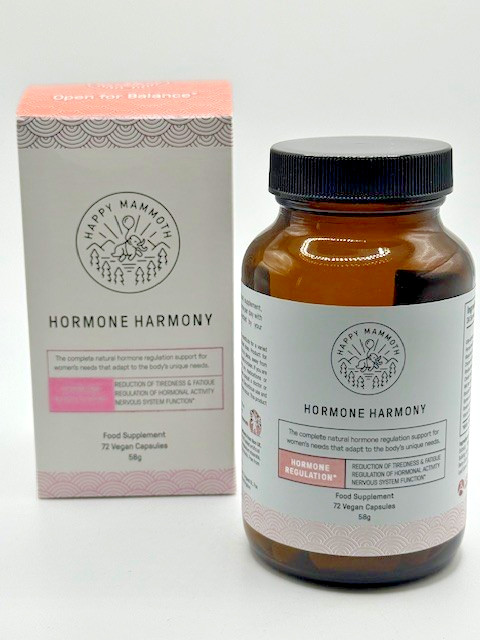 Hormone Harmony Happy Mammoth Women's Hormone Support 72 Vegan Capsules Natural