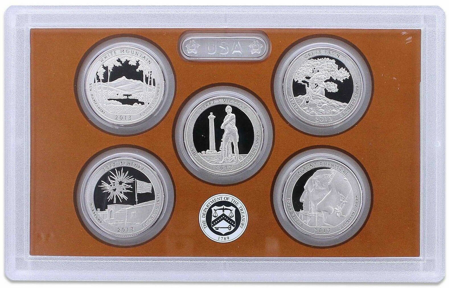 2013 National Park Quarter PROOF ATB Set "Beautiful" Condition (No Box or COA)!