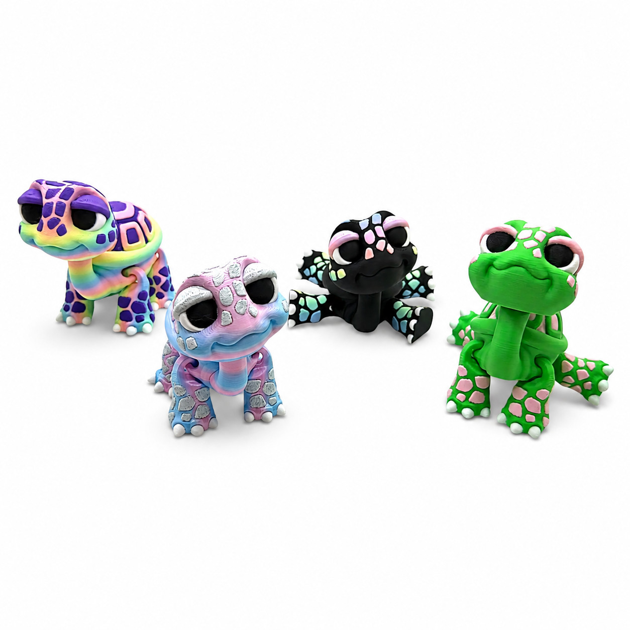 Adorable 3d Printed Standing Baby Tortoise - Articulated 3d Printed Cartoon Styl