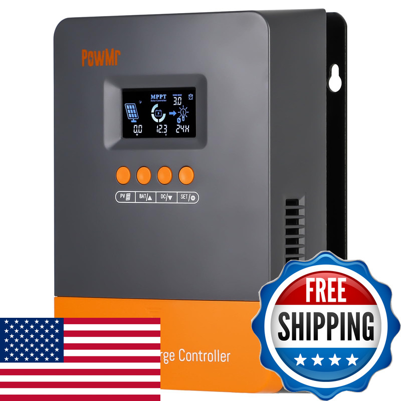 Temank Powmr Mppt 60A Solar Charge Controller 12V/24V/36V/48V Auto Support Up
