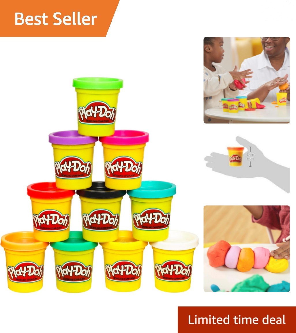 Bright & Colorful 10-Pack Play-Doh - Ideal for Crafts and Classroom Activities
