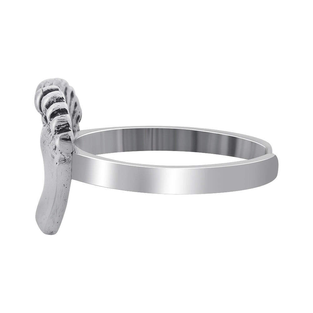 925 Sterling Silver Two Feet Adjustable Toe Ring for Women