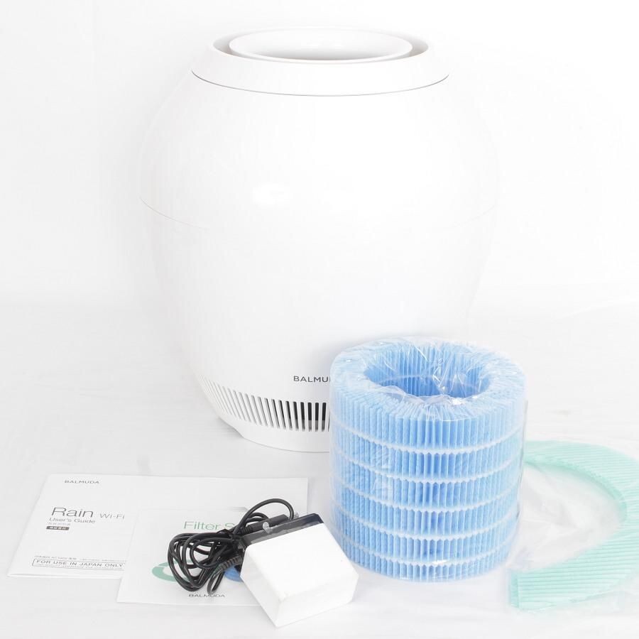 BALMUDA Vaporizing Humidifier Rain Wi-Fi model ERN-1100UA-WK 100V w/New Filter