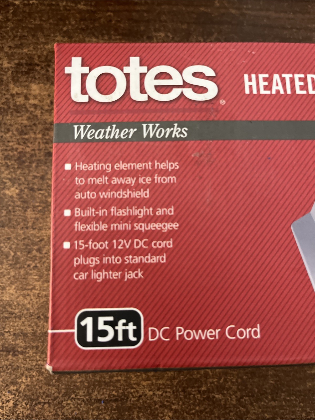 TOTES Heated Auto Car Window Ice Snow Scraper with Built-in Flashlight Open Box