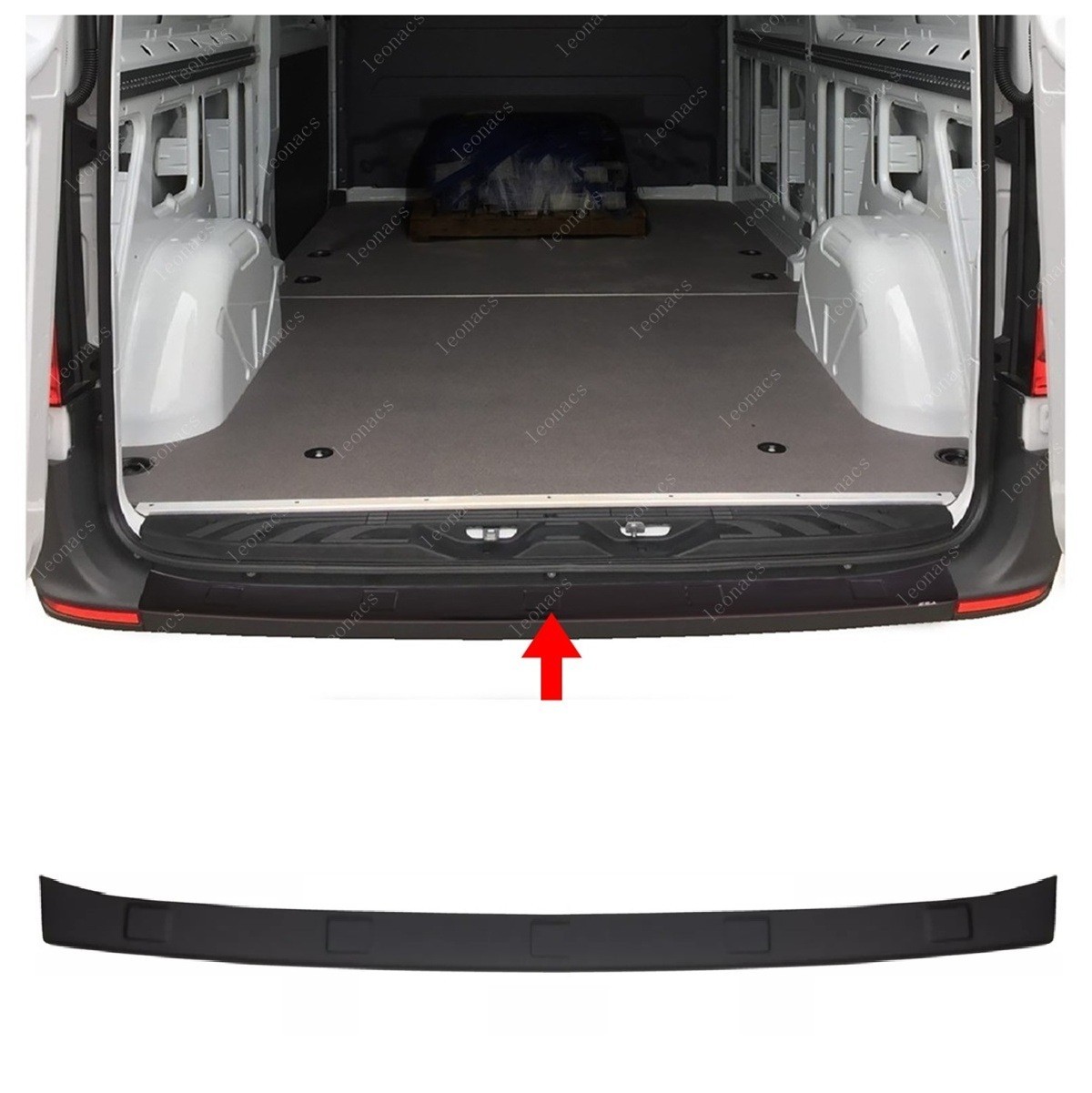 Rear Bumper Protector ABS Plastic For VW CRAFTER 2006 TO 2016