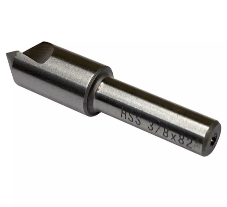 HHIP 2001-0375 3/8 Inch Single Flute 82 Degree HSS Countersink - (Pack of 3)
