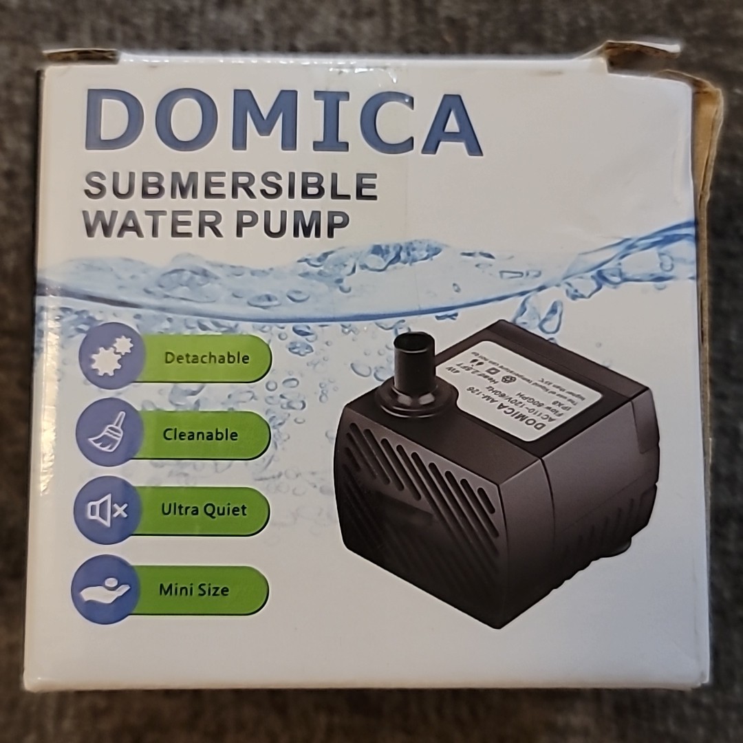 DOMICA 3W 50GPH Mini Submersible Water Pump, Small Fountain Pump for Pond, Aquar
