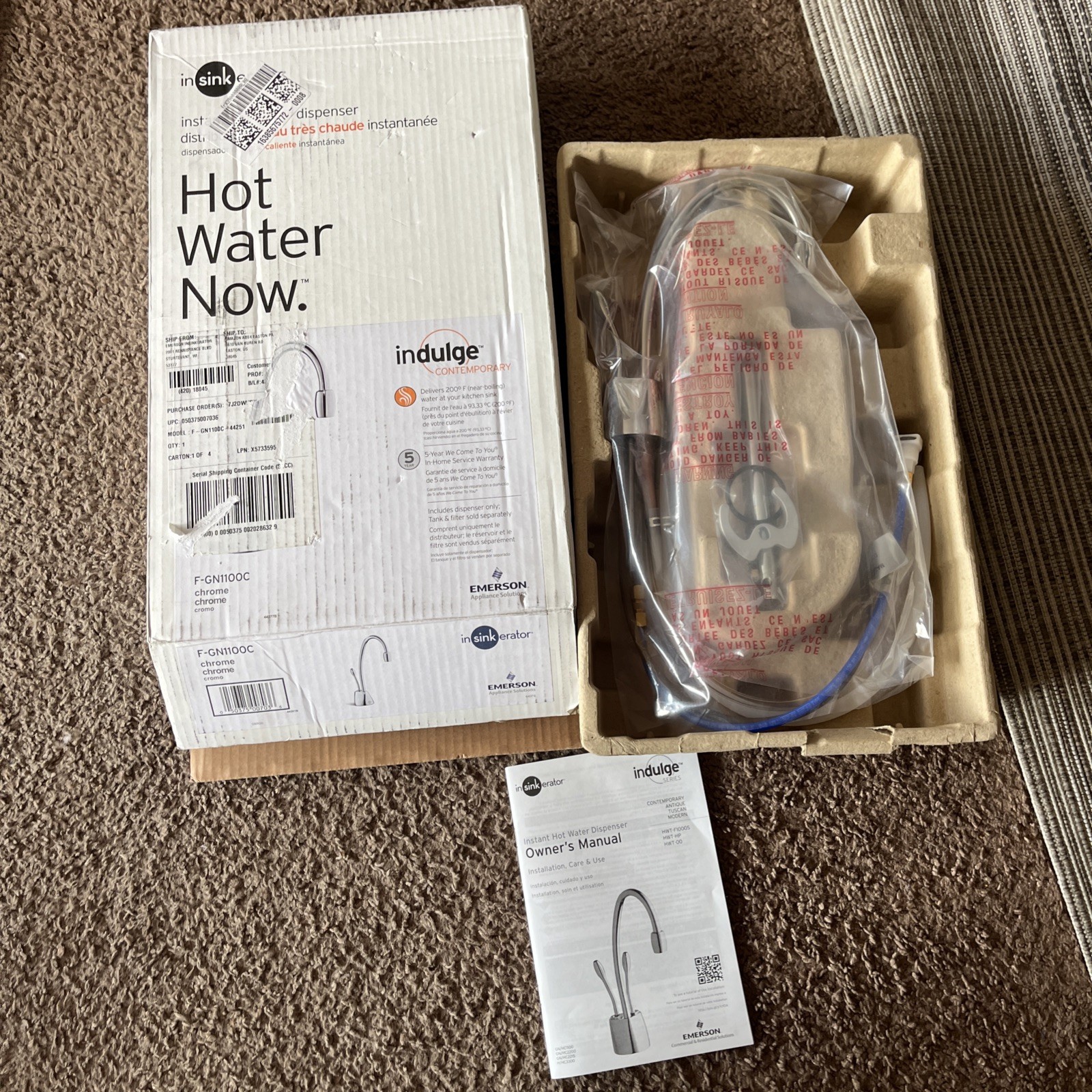 ✅New InSinkErator F-GN1100C  Instant Hot Water Dispenser - Chrome✔️