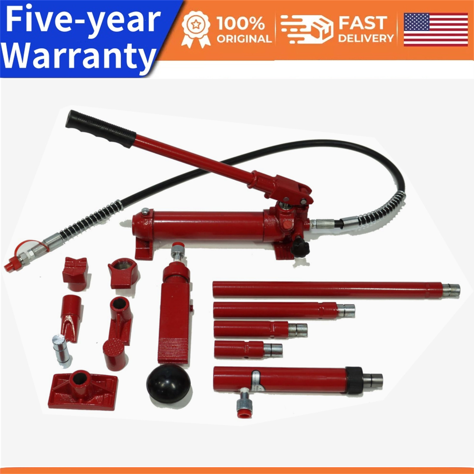 🆕10 Ton Hydraulic Ram Auto Body Frame Repair Kit Car Frame Repair Tool 20000LBS