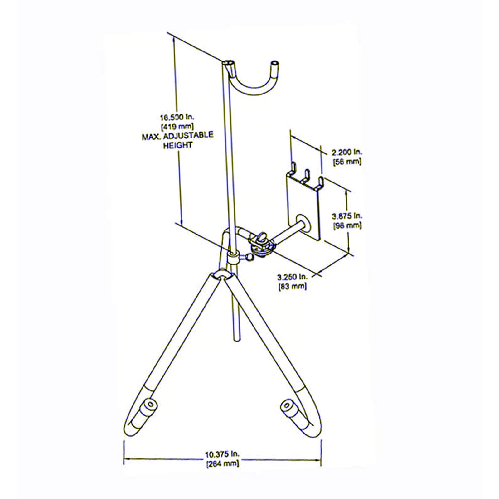 D'Luca Adjustable Baritone Saxophone Holder