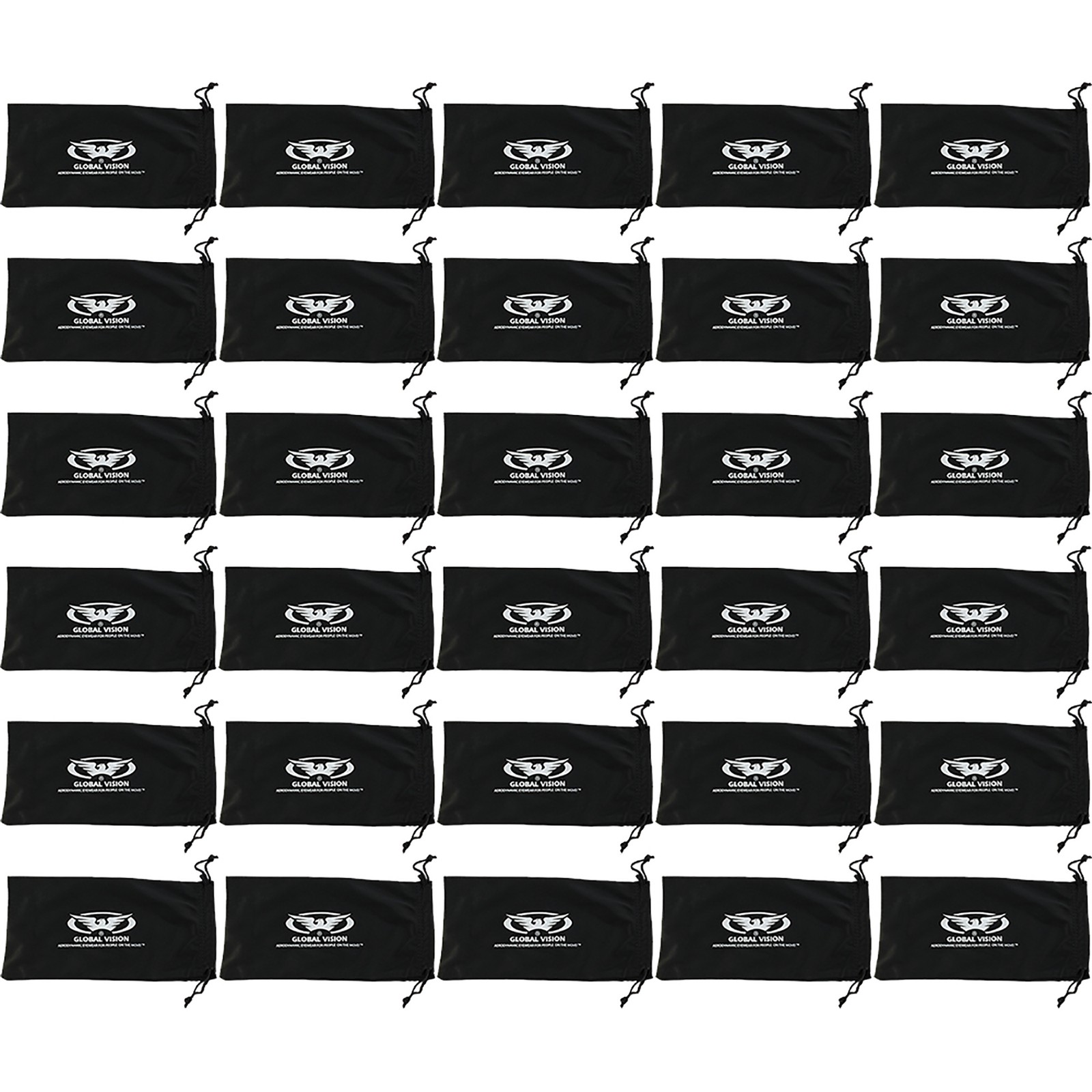 Global Vision 30 Large Microfiber 4 1/4" x 8 1/2" Pouch Case for Sunglasses