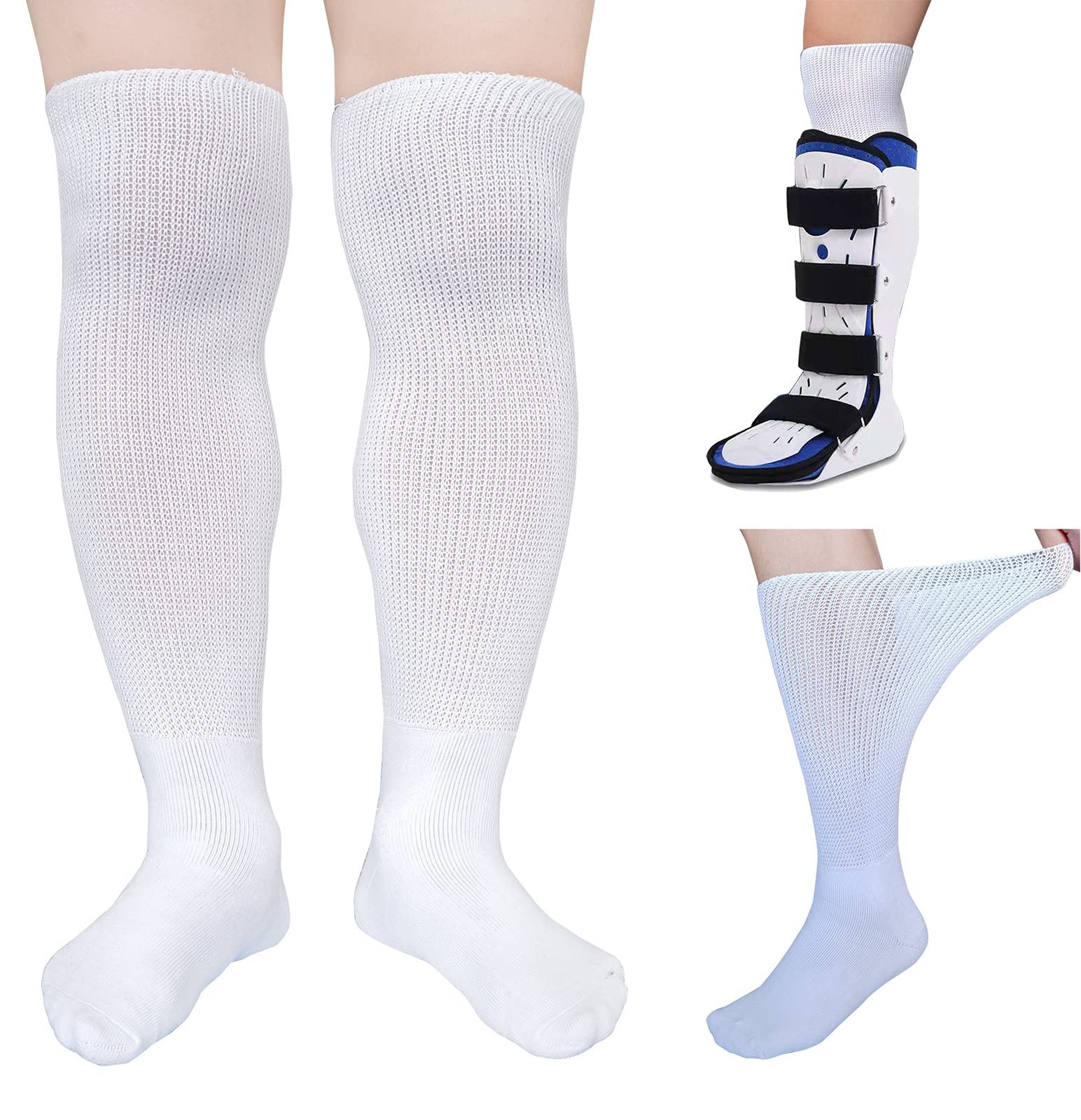 2 Pairs Replacement Sock  Air cast Walking Boot Walker Brace - Air Cam Walkers