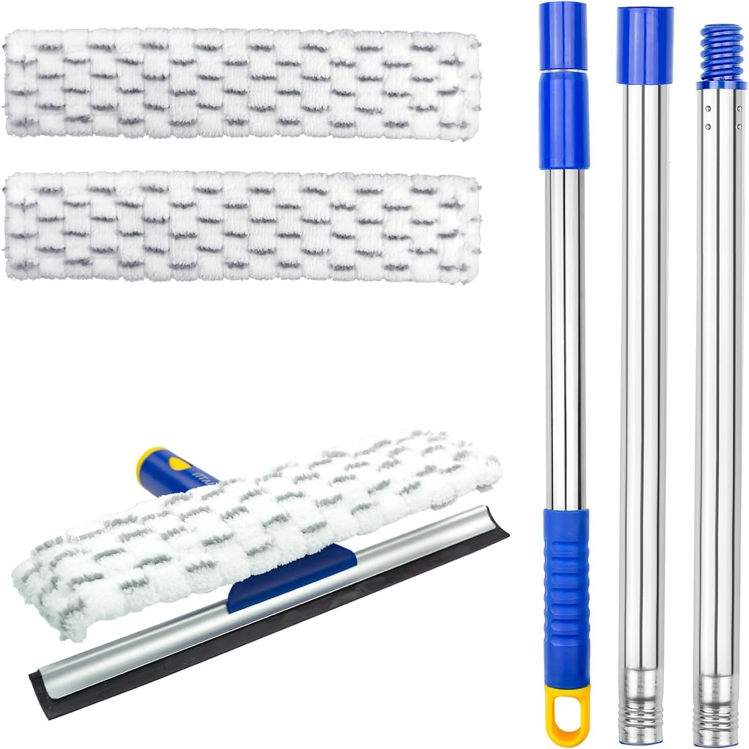 60" Window Squeegee Cleaner 2 in 1 Window Cleaning Tool Kit Window Washing Kit
