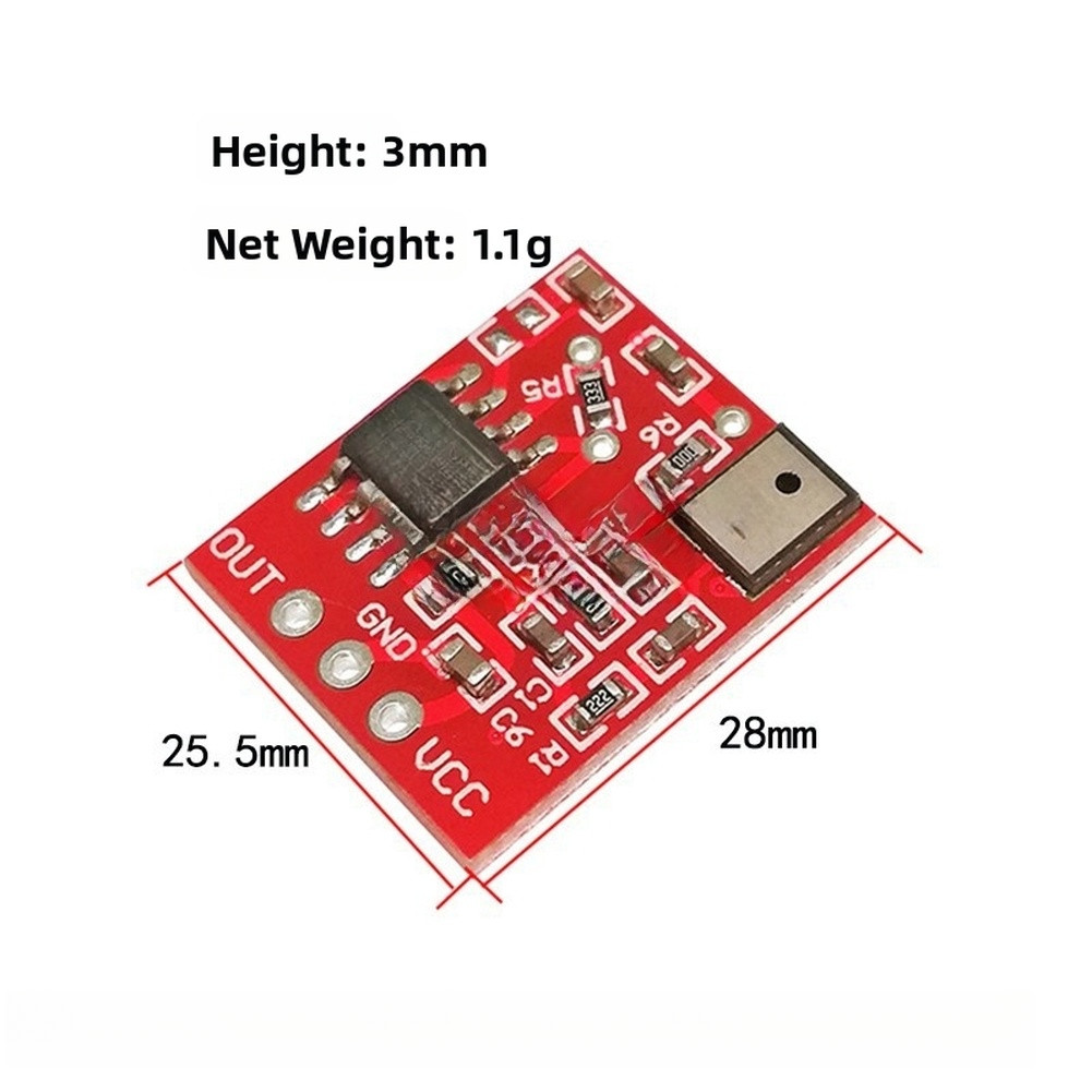 3PCS Electret Mic Module with Integrated Preamp 1.8cm x 1.5cm for 3v 5V DC