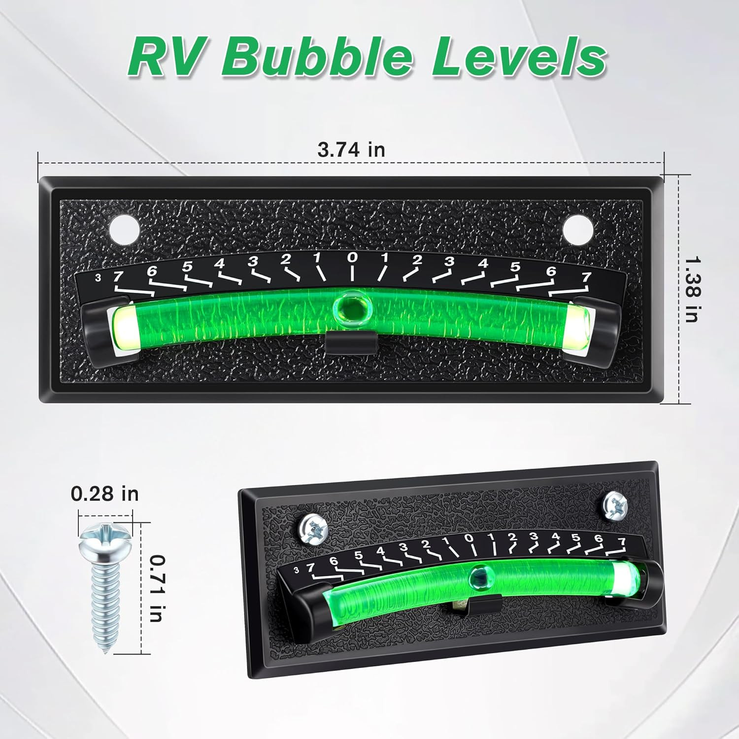 4 Pack RV Level Bubble, Graduated Scale Levels for Precision Leveling, Stick on