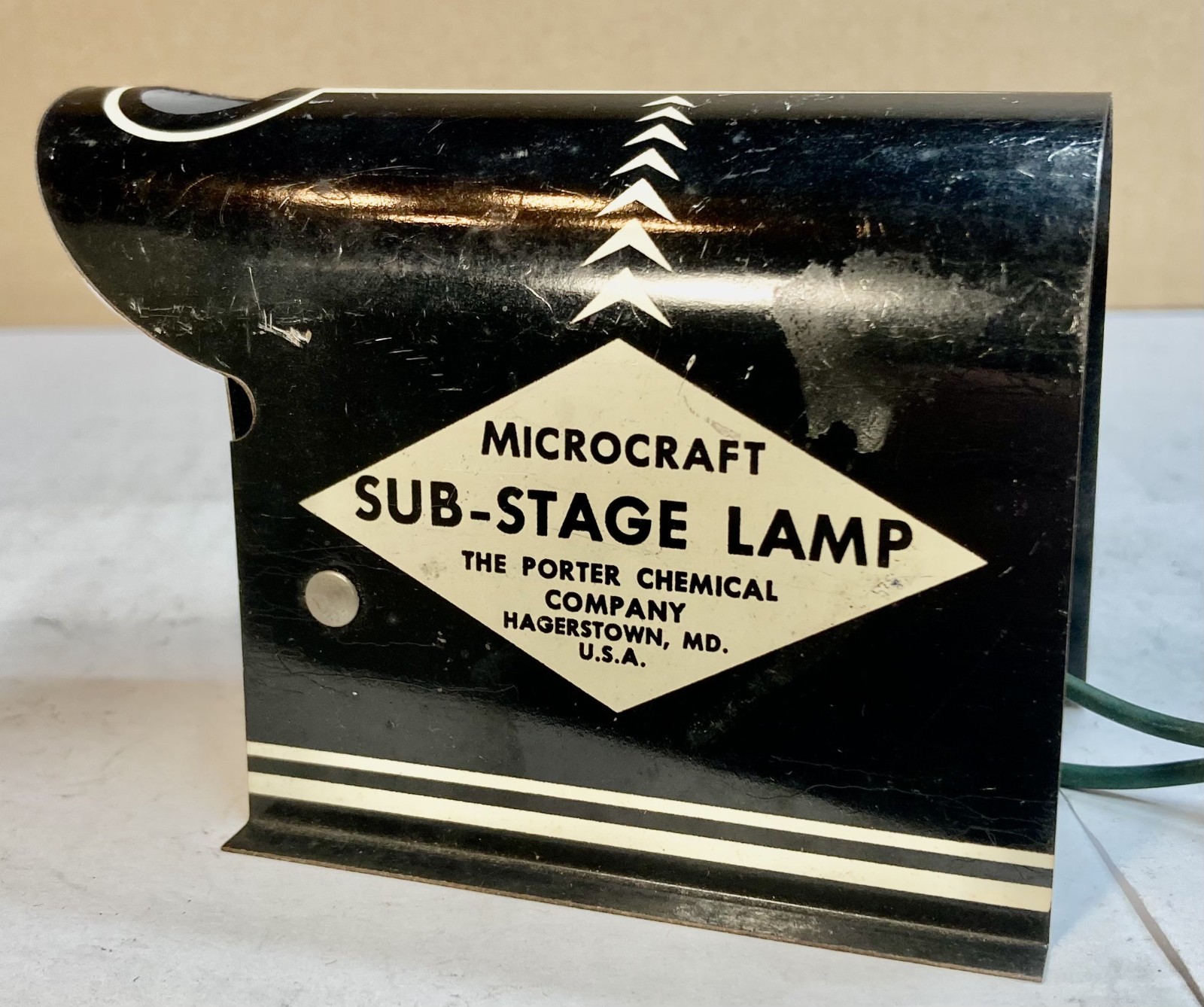 Vintage Porter Chemical Co. Microcraft "Sub-Stage Lamp" !