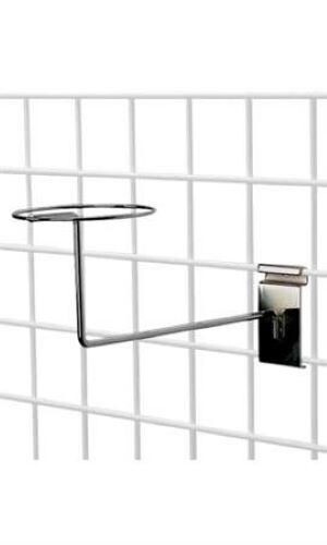 Set of 10 Hat Racks Wire Grid Wall Cap Slat Panels Chrome Display Hook Retail