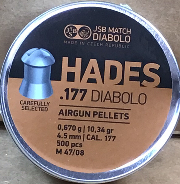 JSB Hades Diablo .177 Caliber 500 Count