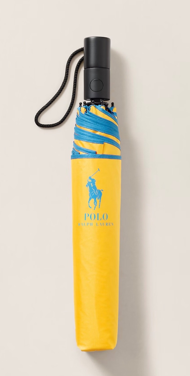 NEW POLO Ralph Lauren BIG PONY POLO LOGO 36” Automatic Umbrella - YELLOW